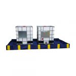 Bac de rétention pour 2 Cuves IBC 1000 litres Version Produits Chimiques